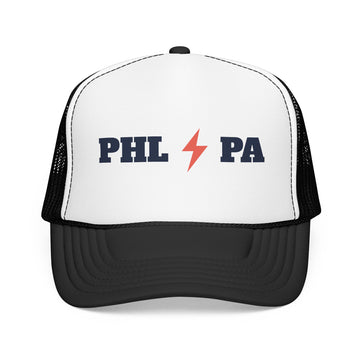 Philadelphia, Pennsylvania Retro Trucker Hat - Lightning Foam Cap - Lightning - 0