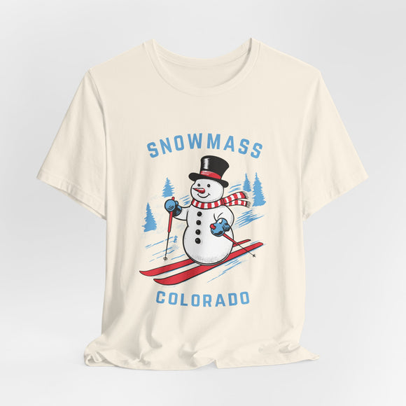 Snowmass, Colorado T Shirt - Ski Snowman Graphic Tee