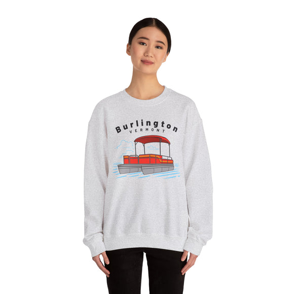 Burlington, Vermont Sweatshirt - Pontoon Boat Sweatshirt