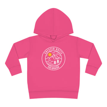 Buy vintage-hot-pink Crested Butte, Colorado Toddler Hoodie - Unisex Crested Butte Toddler Sweatshirt