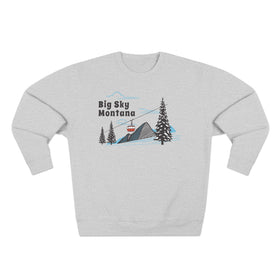 Premium Big Sky, Montana Sweatshirt Unisex Crewneck, Premium Sweatshirt, Crewneck Jumper, Ski Resort Apparel