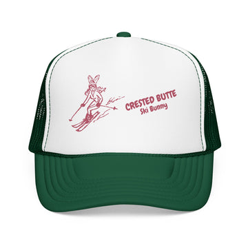 Buy kelly-white-kelly Crested Butte, Colorado Ski Bunny Foam Trucker Hat