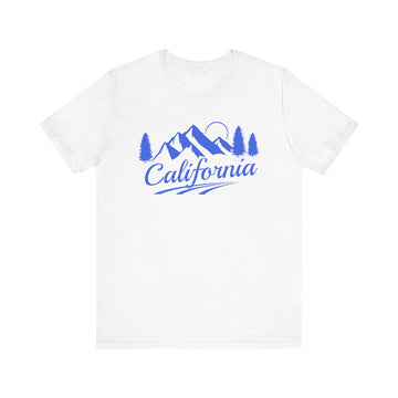 Buy white California T-Shirt - Retro Mountain Unisex California Shirt - Pine Treeline