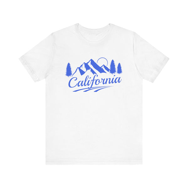 California T-Shirt - Retro Mountain Unisex California Shirt