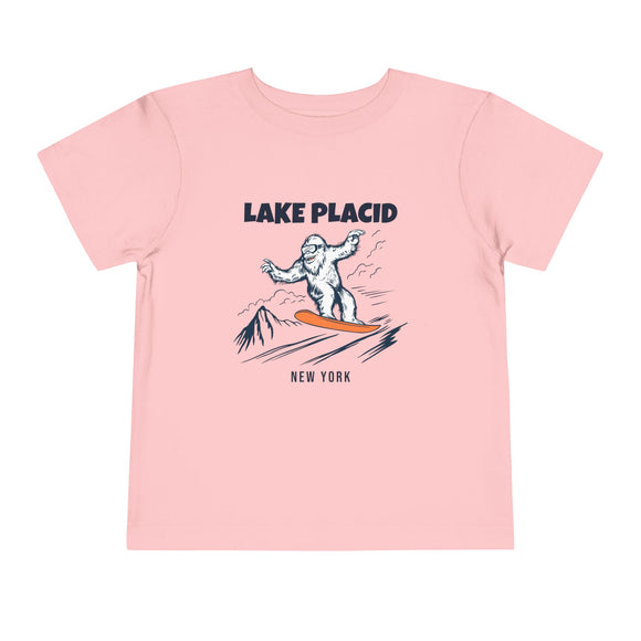 Lake Placid, New York Yeti Snowboard Toddler Tee