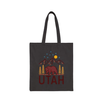 Utah Tote Bag - Cotton Canvas Utah Bag - Grizzly Mountain - 0