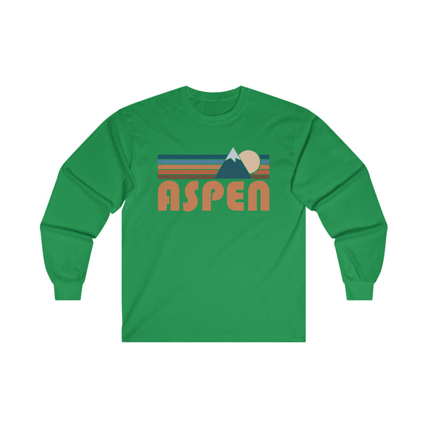 Aspen, Colorado Long Sleeve Shirt - Retro Unisex Aspen Long Sleeve Tee