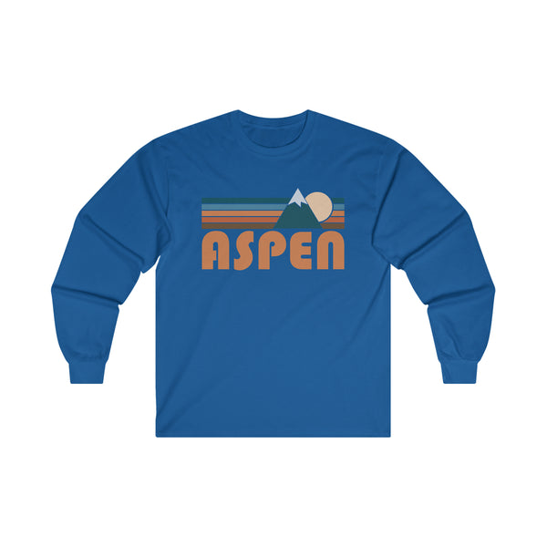 Aspen, Colorado Long Sleeve Shirt - Retro Unisex Aspen Long Sleeve Tee