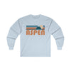 Aspen, Colorado Long Sleeve Shirt - Retro Unisex Aspen Long Sleeve Tee