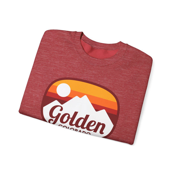 Golden, Colorado Sweatshirt - Unisex Retro Ombre Crewneck Golden Sweatshirt