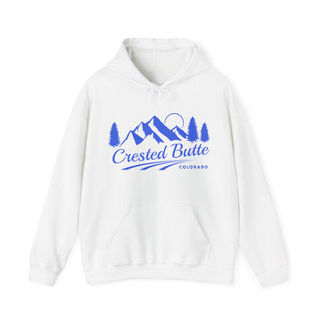 Buy white Crested Butte, Colorado Hoodie - Unisex Mountain Crested Butte Hoodie Sweatshirt