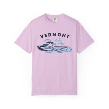 Buy orchid Vermont T Shirt, Comfort Colors Cotton 100% Cotton Wakeboard Boat Tee