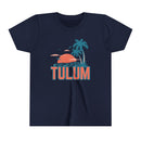 Tulum, Mexico Youth Shirt - Retro Palm Tree Tulum Kid's T-Shirt-4