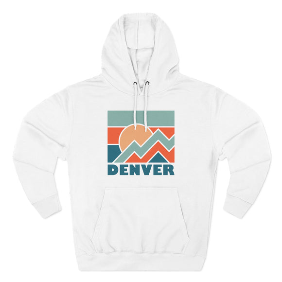 Denver, Colorado Hoodie - Retro Mountain Unisex Sweatshirt
