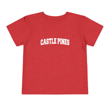 Buy heather-red Castle Pine, Colorado Toddler Graphic Tee - Kids Castle Pine Vacation T-Shirt