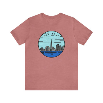 Buy heather-mauve New York T-Shirt - Unisex New York Shirt