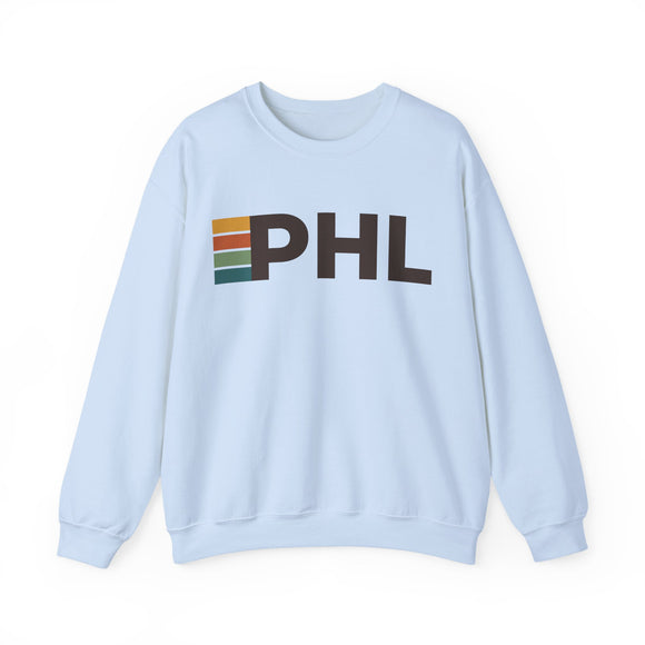 Philadelphia, Pennsylvania PHL Retro Stripe Sweatshirt