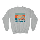 Stowe, Vermont Youth Sweatshirt - Unisex Kid's Stowe Crewneck Sweatshirt-5
