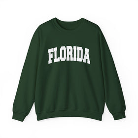 Buy forest-green Florida Sweatshirt - Unisex Graphic Crewneck
