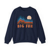 Big Sur, California Sweatshirt Retro Mountains, Big Sur Unisex Graphic Crewneck