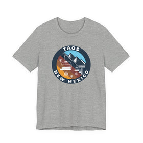 Buy athletic-heather Taos, New Mexico T Shirt - Retro Ski Lift Tee