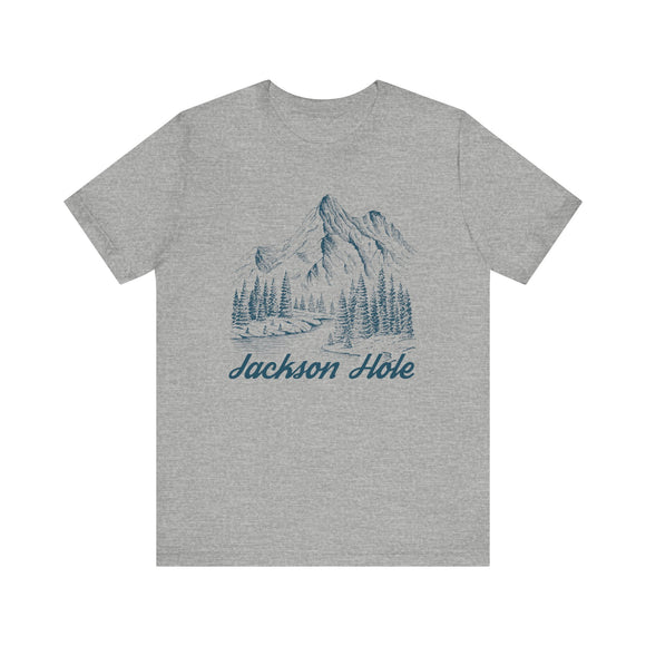 Jackson Hole, Wyoming Graphic Tee - Mountain Illustration Jackson Hole T Shirt