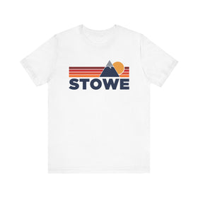 Retro Stowe, Vermont T-shirt, Mountain Tee, Vintage Stowe Unisex Jersey Shirt, Outdoor Hiking Apparel