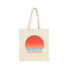 California Cotton Canvas California Tote Bag - Retro 80s