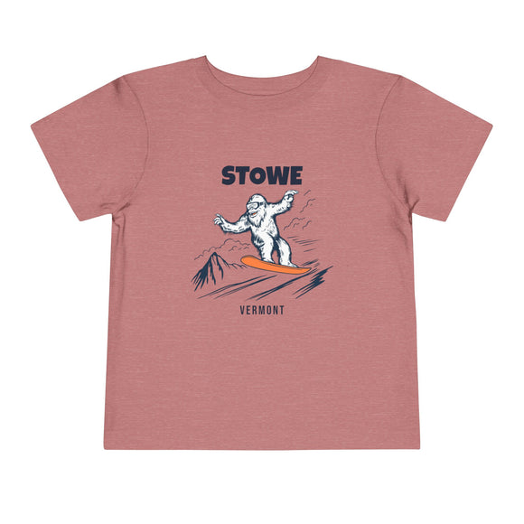 Stowe, Vermont Yeti Snowboard Toddler Tee