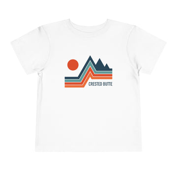 Crested Butte, Colorado Toddler T-Shirt - Retro Palm Tree Toddler Crested Butte Shirt - 0