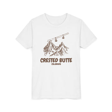 Crested Butte, Colorado Youth T-Shirt — Vintage Gondola Ski Mountain Tee - 0