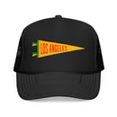 Los Angeles, California Pennant Trucker Hat — Retro Flag Foam Cap-2