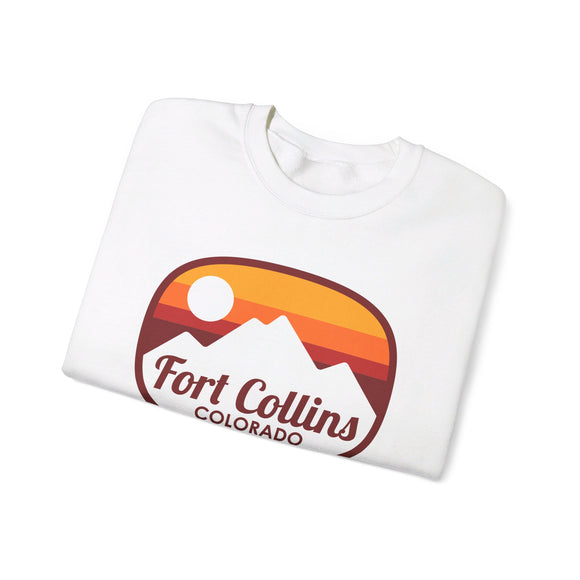 Fort Collins, Colorado Sweatshirt - Unisex Retro Ombre Crewneck Fort Collins Sweatshirt