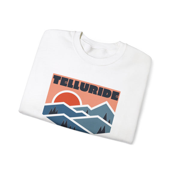 Telluride, Colorado Sweatshirt Retro Mountains, Telluride Unisex Graphic Crewneck