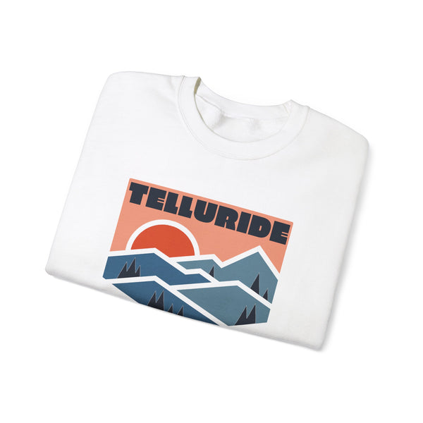 Telluride, Colorado Sweatshirt Retro Mountains, Telluride Unisex Graphic Crewneck