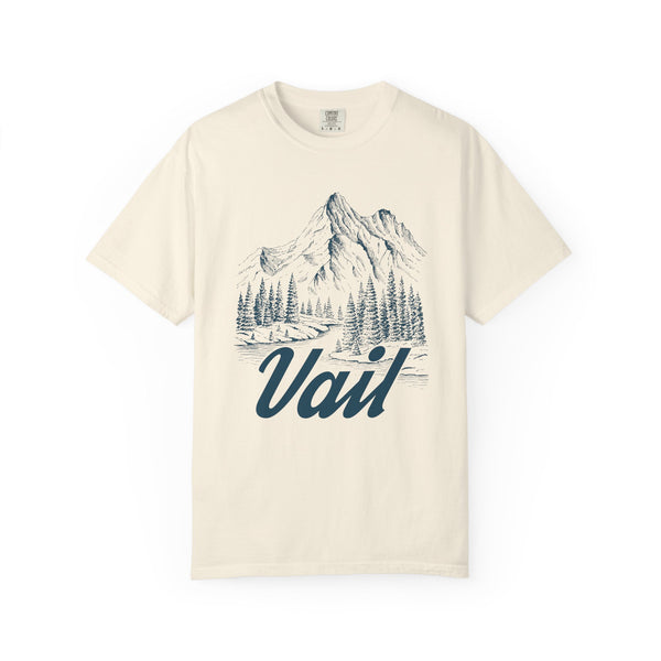 Vail, Colorado Graphic Tee - Mountain Illustration Vail T Shirt