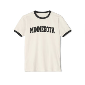 Minnesota Cotton Ringer Graphic Tee - Unisex Minnesota T Shirt, Vintage Style Tee, Men's/Women's Tee