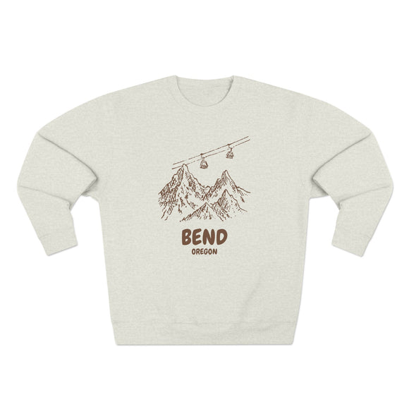 Premium Bend, Oregon Gondola Ski Mountain Sweatshirt