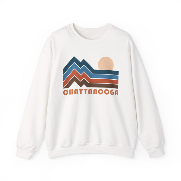 Chattanooga, Tennessee Sweatshirt Retro Mountains, Chattanooga Unisex Graphic Crewneck