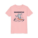 Washington Yeti Snowboard Youth Tee - Kids Skiing Shirt-5