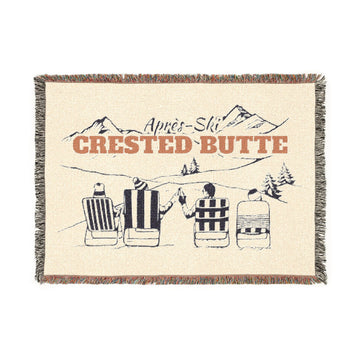 Crested Butte, Colorado Ski Town Throw Blanket | Mountain Woven Blanket