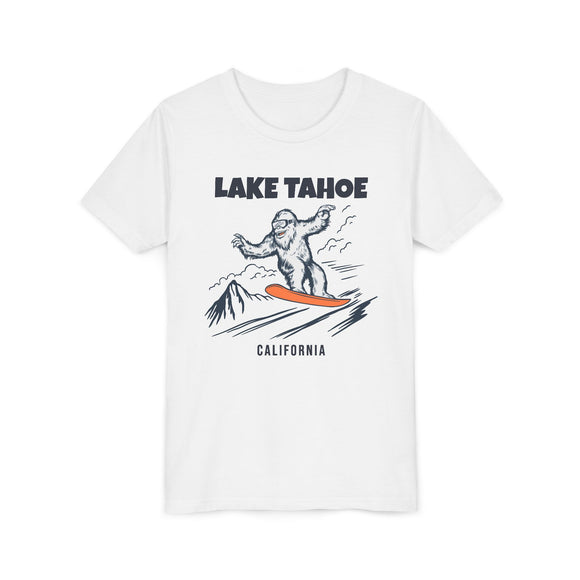 Lake Tahoe, California Yeti Snowboard Youth Tee - Kids Skiing Shirt