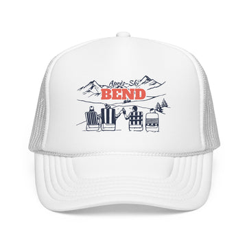 Buy white Bend, Oregon Après-ski Trucker Hat — Foam Mesh Cap
