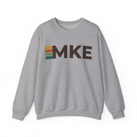 Milwaukee, Wisconsin MKE Retro Stripe Sweatshirt