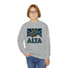 Alta, Utah Youth Sweatshirt - Unisex Kid's Alta Crewneck Sweatshirt