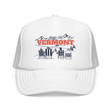 Buy white Vermont Après-ski Trucker Hat — Foam Mesh Cap