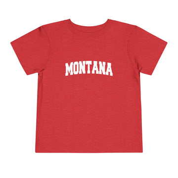 Buy heather-red Montana Toddler Graphic Tee - Kids Montana Vacation Shirt