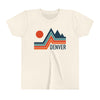 Denver, Colorado Youth Shirt - Retro Mountain Denver Kid's T-Shirt