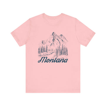 Buy pink Montana Graphic Tee - Mountain Illustration Montana T Shirt