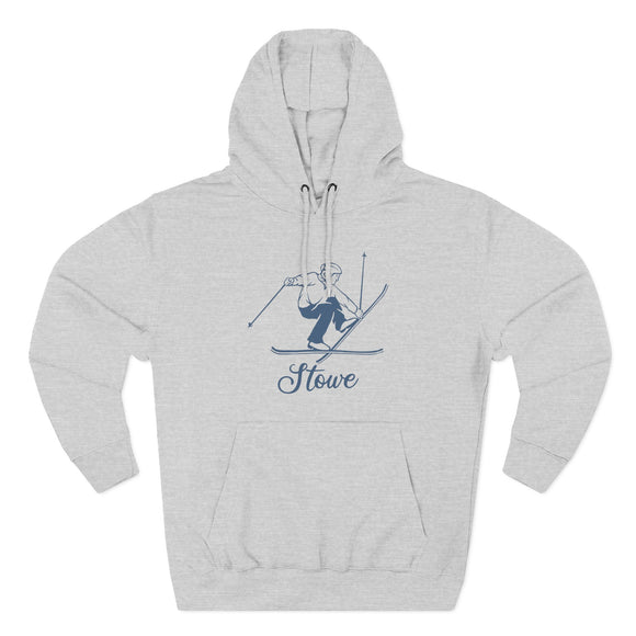 Premium Stowe, Vermont Vintage Snow Ski Hoodie